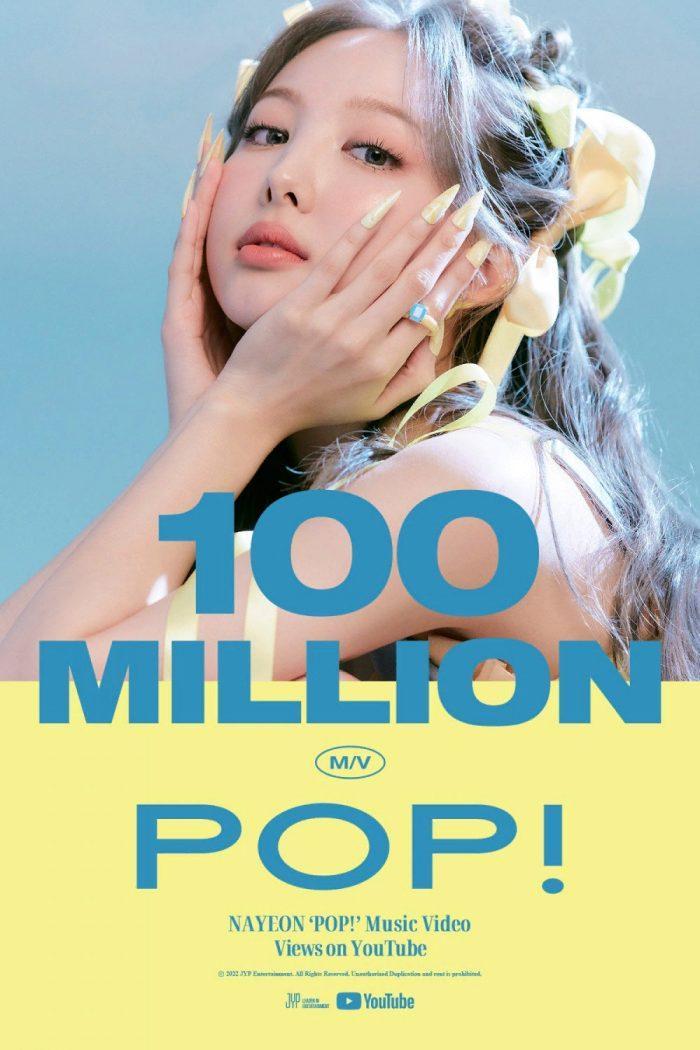 Дебютный сольный клип TWICE Наён "POP!" набрал 100 миллионов просмотров на YouTube