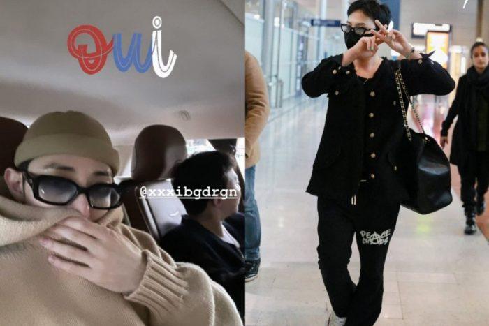 G-Dragon и актер Ли Су Хёк вместе прибыли в Париж