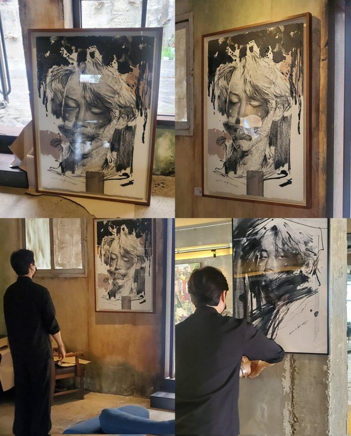 Портреты Чимина из BTS перевезли из Лувра в кафе его отца