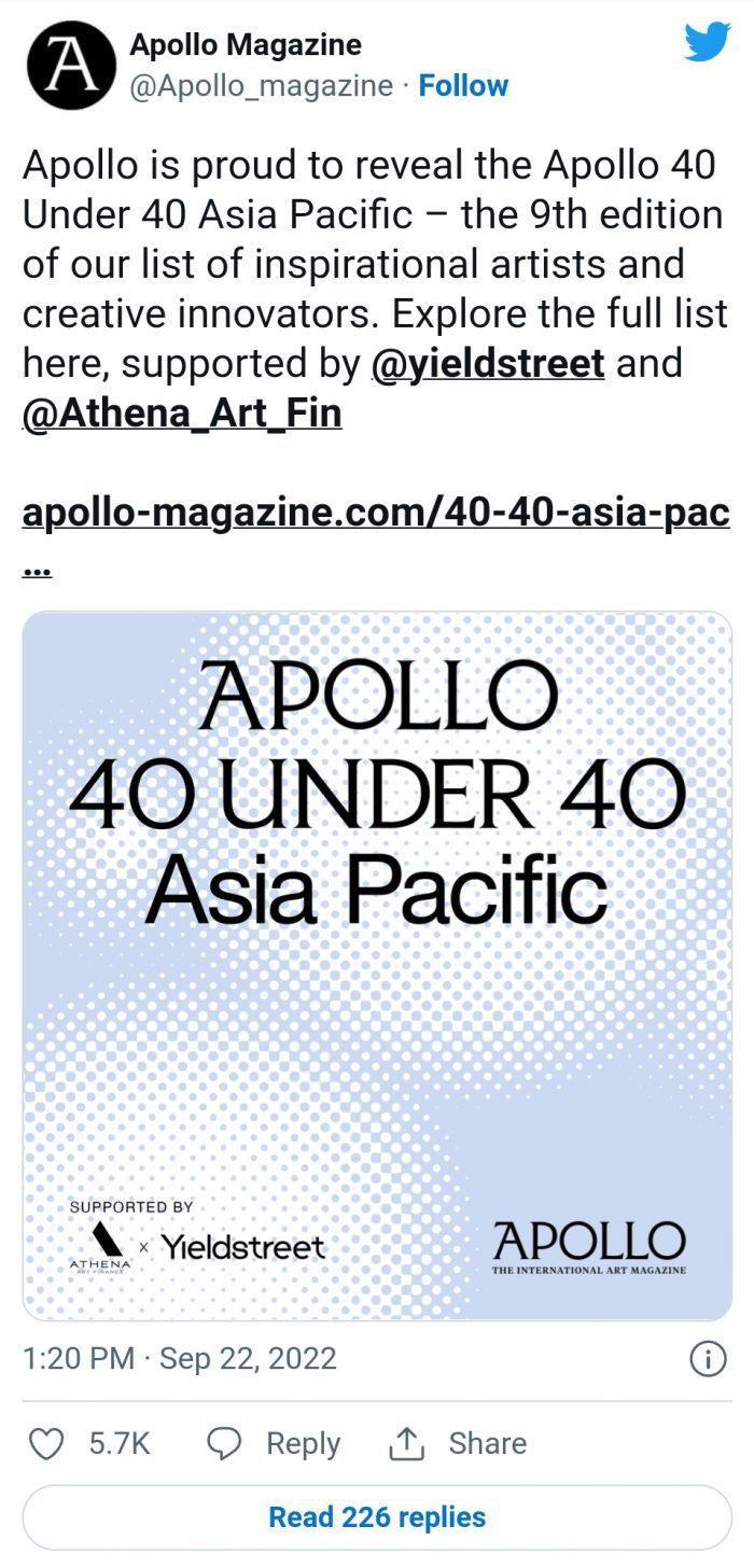 RM из BTS включен в список “40 до 40” по версии журнала Apollo