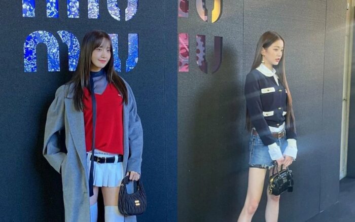 Вонён (IVE) и Юна (Girls' Generation) посетили показ MIU MIU на Неделе моды в Париже