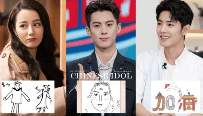 Навыки рисования у китайских актёров