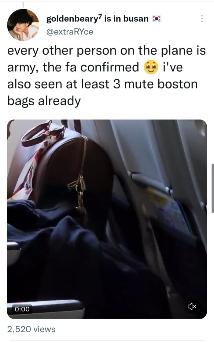 "Mute Boston Bag" от Ви заполонила Пусан во время концерта BTS "Yet to Come"