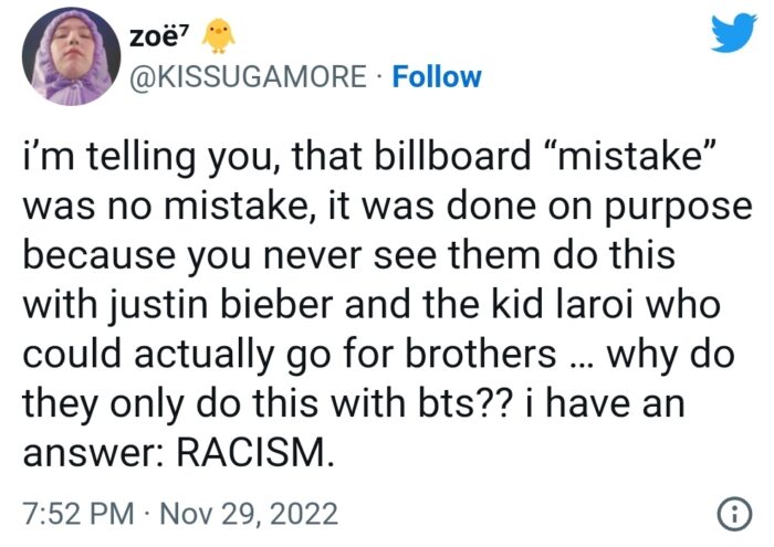 Фанаты BTS раскритиковали Billboard за “расистский” пост в соцсети 