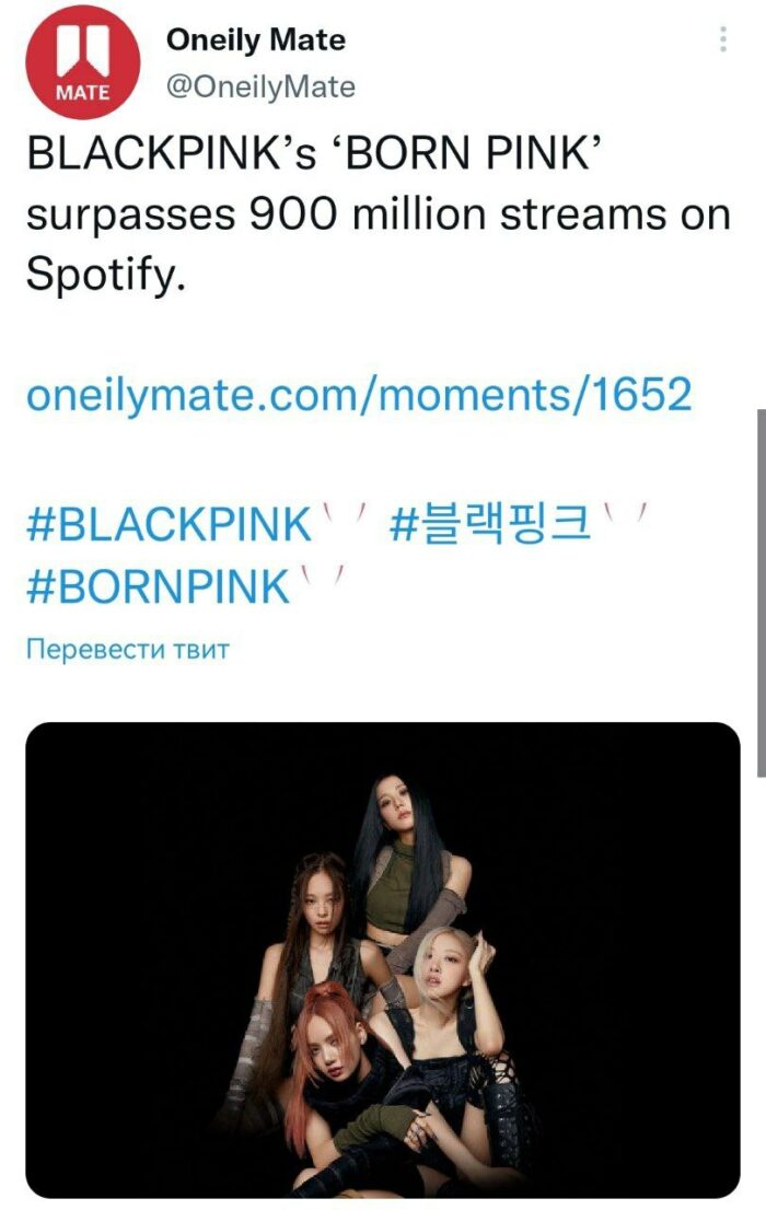 "The Album" и "Born Pink" BLACKPINK - самые быстрые альбомы женской группы, достигшие 900 миллионов стримов на Spotify