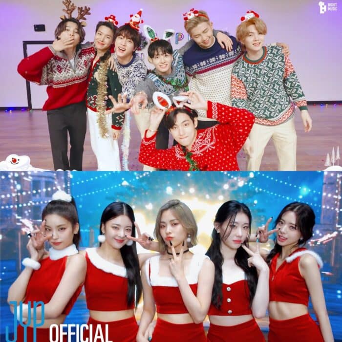 Новогодние и рождественские танцевальные практики K-Pop групп