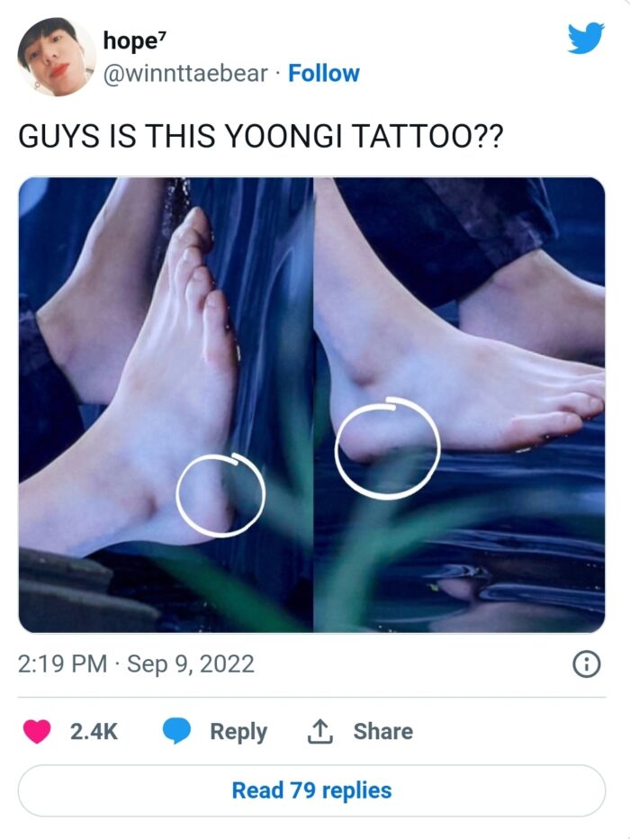 Ви из BTS раскрыл секрет о татуировке дружбы Шуги 