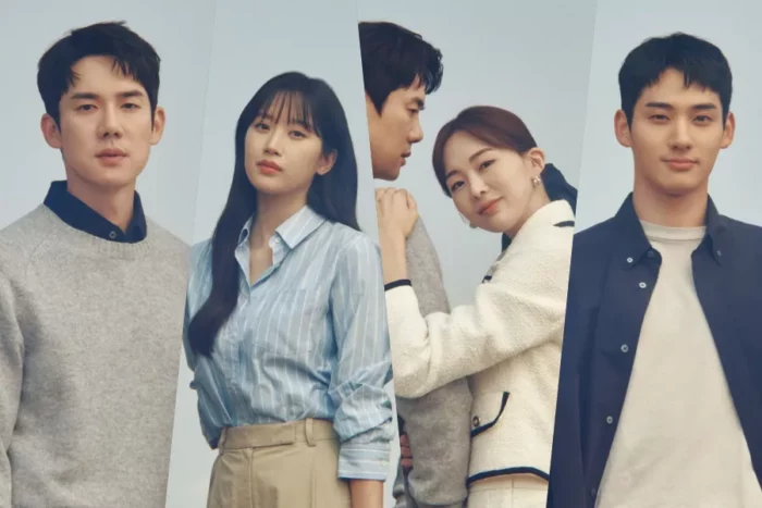 Ю Ён Сок, Мун Га Ён, Гым Сэ Рок и Чон Га Рам запутались в отношениях на постерах дорамы "Понимание любви"