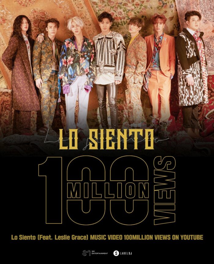 Клип Super Junior «Lo Siento» достиг 100 миллионов просмотров