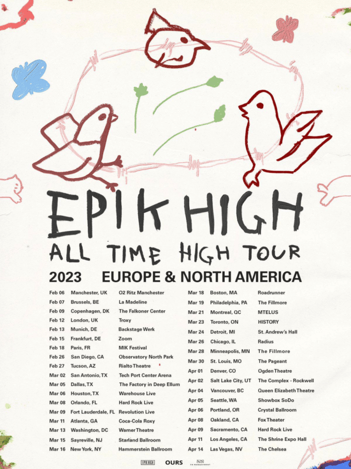Epik High объявили расписание своего концертного тура по Европе и Северной Америке