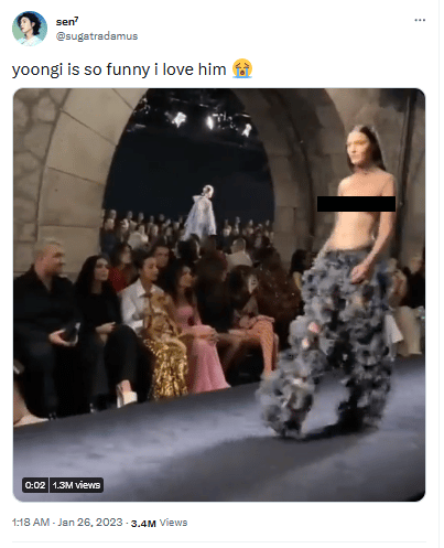 Реакция Шуги из BTS на смелые образы Valentino привлекла внимание нетизенов