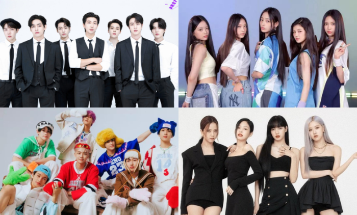 Ключевые слова большой четверки K-Pop компаний в 2023 году: HYBE "Мульти»‎, SM "Расширение»‎, JYP "Локализация»‎, YG "Восстановление»‎