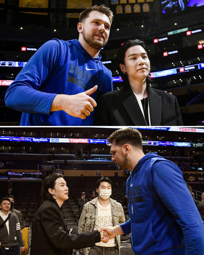Шуга из BTS посетил матч NBA в Лос-Анджелесе