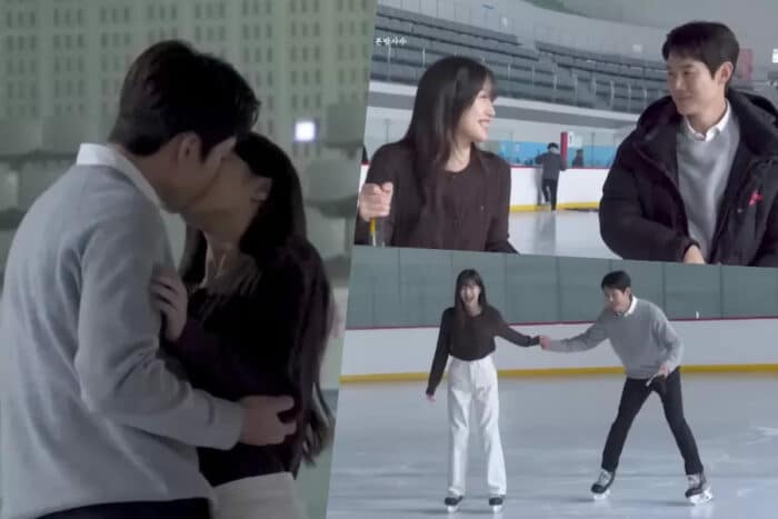 Ю Ён Сок и Мун Га Ён в сцене романтического поцелуя в «Понимании любви»