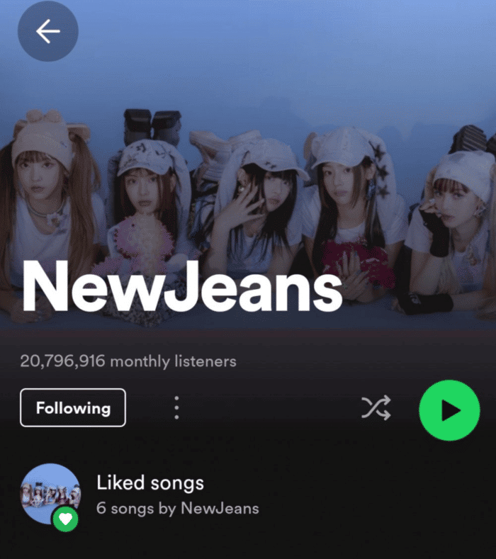 NewJeans становится самой быстрой K-Pop группой, достигшей 20 миллионов слушателей на Spotify