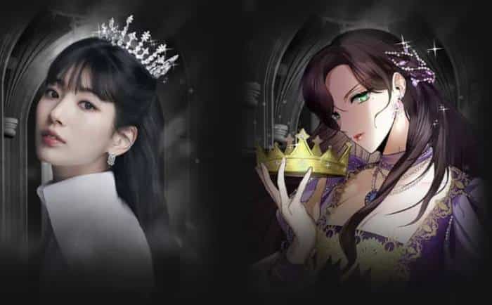 Сюзи в образе очаровательной злодейки в рекламе нового вебтуна Naver