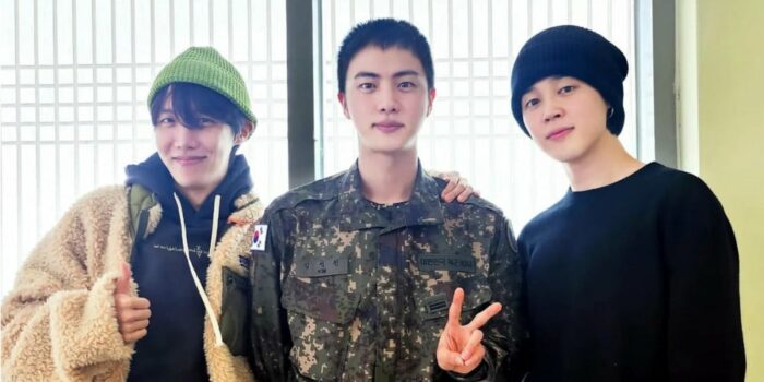 Чимин и Джей-Хоуп из BTS навестили Джина в армии