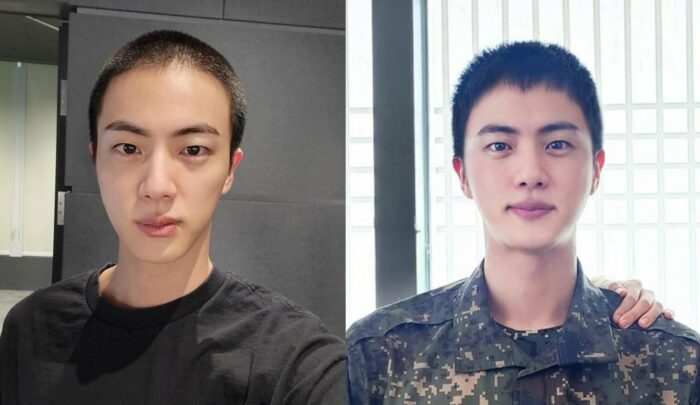 Нетизены обсудили трансформацию волос Джина из BTS во время его службы в армии