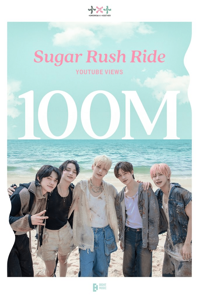 «Sugar Rush Ride» — 5-й клип TXT, достигший 100 миллионов просмотров 