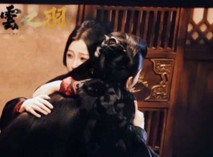 Чжан Лин Хэ и Юй Шу Синь на съёмках сцены поцелуя