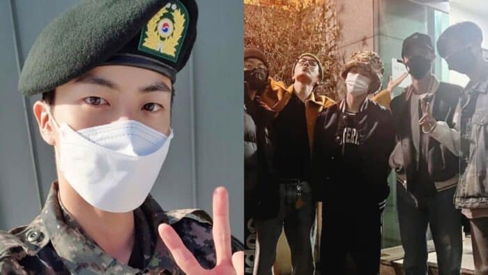 Джин встретился с участниками BTS во время отпуска из армии 
