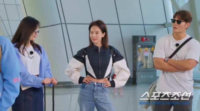 Сон Джи Хё шокировала Ю Джэ Сока аэропортной модой
