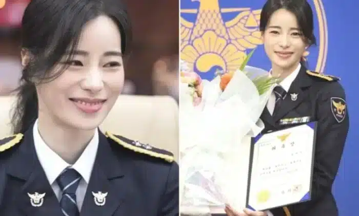 Лим Джи Ён из дорамы "Слава" стала почетным офицером полиции
