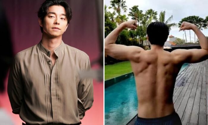 44-летний Гон Ю ошеломляет подтянутой мускулистой спиной и широкими плечами 
