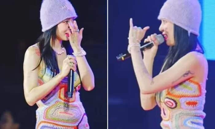 ХёнА расплакалась во время выступления на студенческом фестивале и пообещала дать бесплатный концерт
