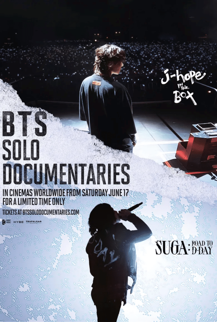 Документальные фильмы участников BTS "j-hope IN THE BOX" и "SUGA: Road To D-DAY" появятся в кинотеатрах мира 17 июня
