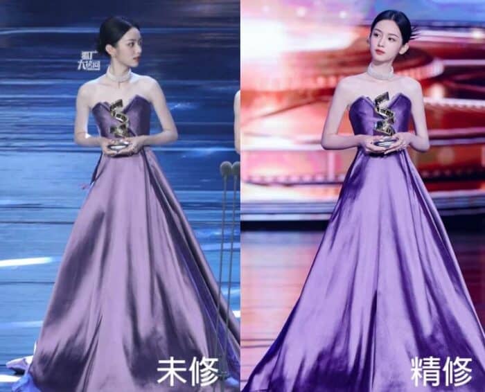 Реальные и отредактированные фото китайских звёзд с недавних мероприятий