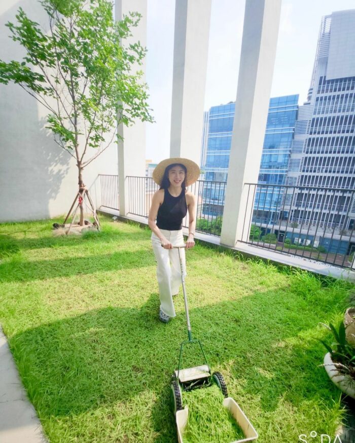 "Владелец здания за 10 миллионов вон" Ха Джи Вон косит газон в своем офисе