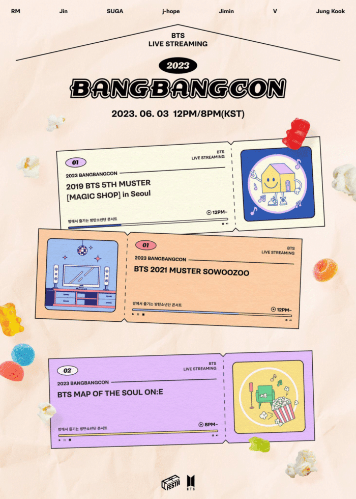 BTS проведут мероприятие Bangbangcon с трансляцией концертов в рамках празднования FESTA