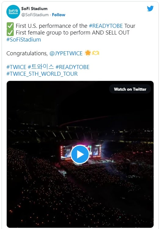 K-нетизены гордятся историческим концертом TWICE на стадионе SoFi Stadium