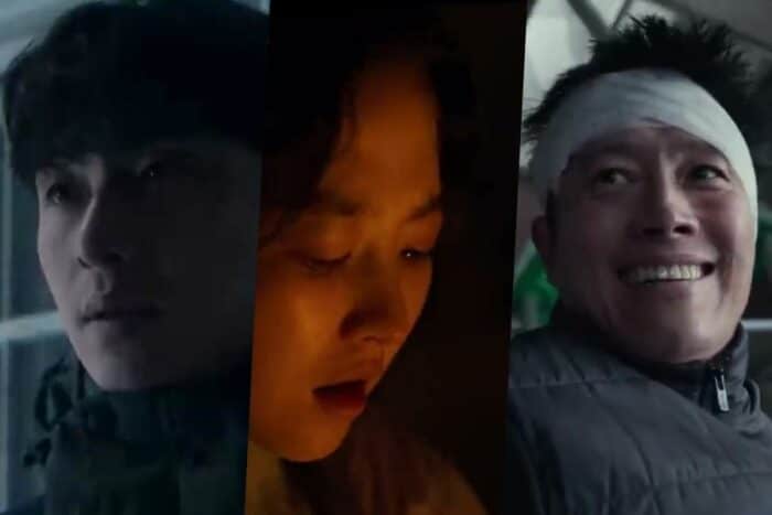 Пак Со Джун, Пак Бо Ён и Ли Бён Хон становятся свидетелями жёсткости выживших в фильме "Бетонная утопия"