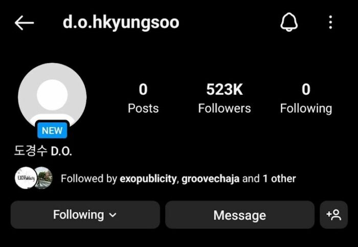 D.O. из EXO создал личный аккаунт в социальной сети спустя 11 лет с дебюта