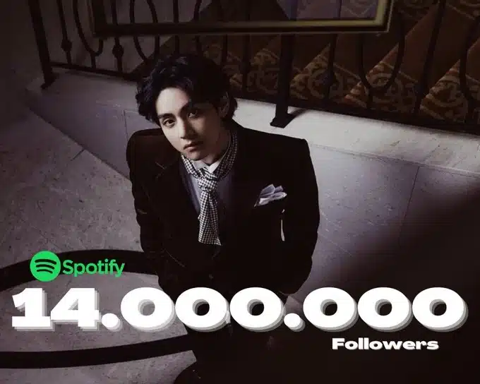 Аккаунт Ви из BTS на Spotify преодолел отметку в 14 миллионов подписчиков
