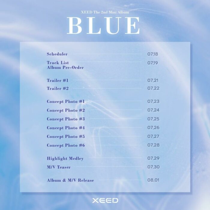 XEED вернутся в августе со вторым мини-альбомом «Blue»