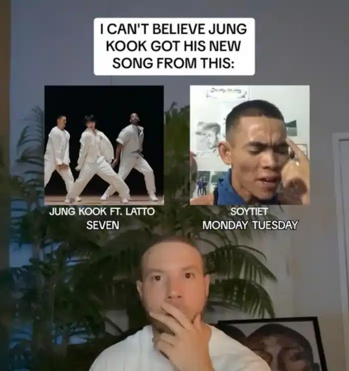 Песня Чонгука из BTS "Seven" вдохновлена тиктокером из Вьетнама?
