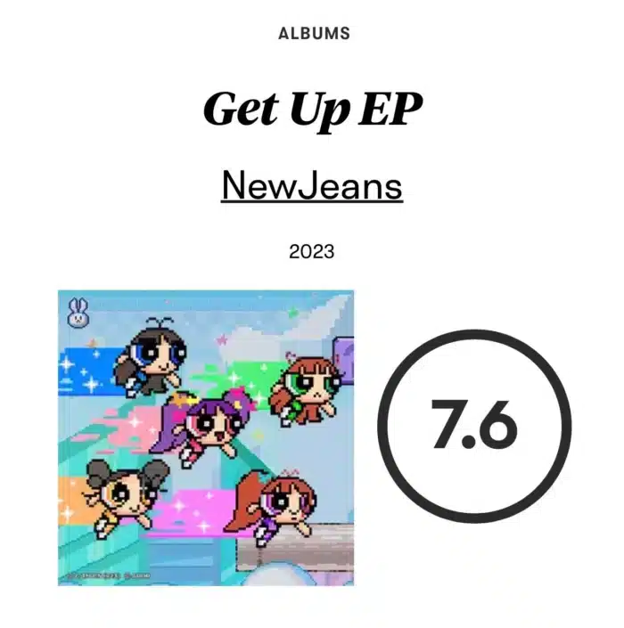 Альбом NewJeans "Get Up" получил 2-й самый высокий балл среди всех K-Pop альбомов на портале Pitchfork