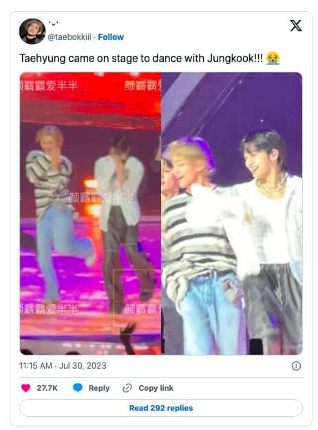 Один из мемберов BTS удивил ARMY, появившись на сцене во время энкор-выступления Чонгука на "Inkigayo"