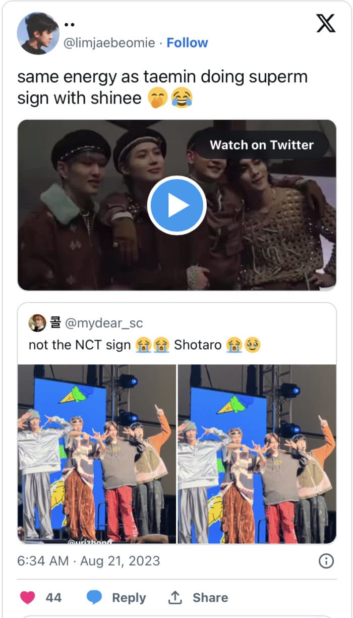 Шотаро из RIIZE случайно сделал жест NCT на фотографиях — фанаты разбиты
