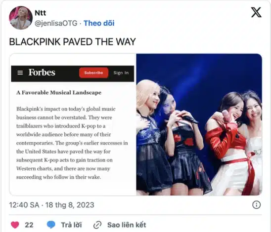Нетизены не согласны с мнением "Forbes" о том, что BLACKPINK "проложили путь" K-Pop на глобальный рынок