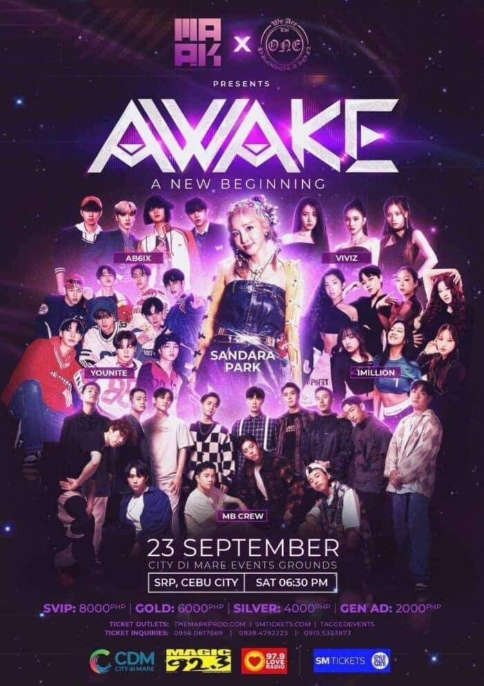 Дара, AB6IX, YOUNITE, VIVIZ и другие выступят на концерте «AWAKE: A New Beginning» в Себу, Филиппины