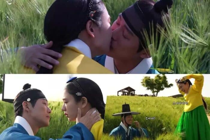 Нам Гун Мин мило успокаивает взволнованную Ан Ын Джин перед сценой с поцелуем в дораме «Возлюбленные»