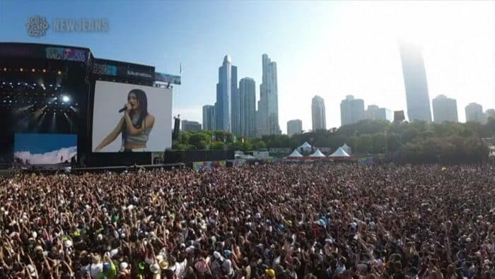 NewJeans привлекли огромную толпу на Lollapalooza в Чикаго