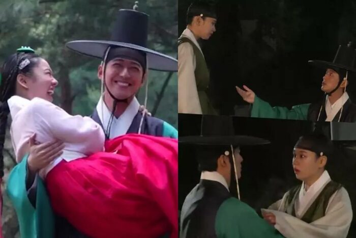 Нам Гун Мин многократно поднимает Ан Ын Джин на руки в закулисном видео со съемок дорамы «Возлюбленные»