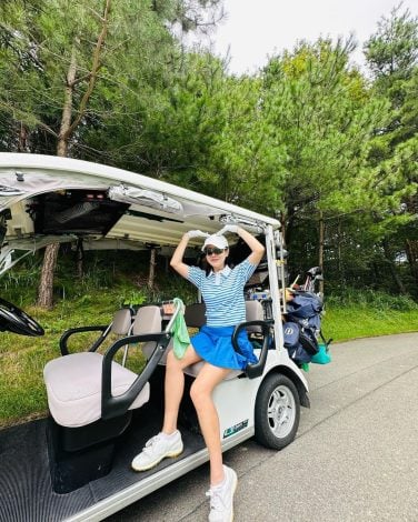 Сон Е Джин и Хён Бин отправились на гольф-свидание: навыки фотографии мужа улучшаются