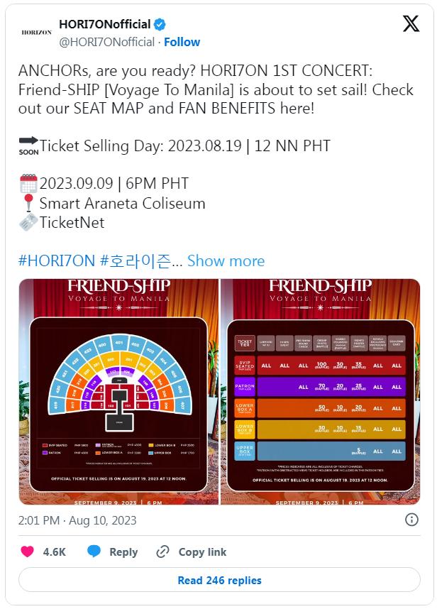 HORI7ON проведут свой первый концерт «Friend-SHIP» в Маниле в эти выходные