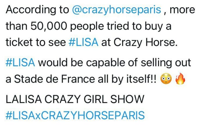 "Совсем не вульгарно": Фанаты, посетившие выступление Лисы из BLACKPINK в "Crazy Horse", делятся впечатлениями